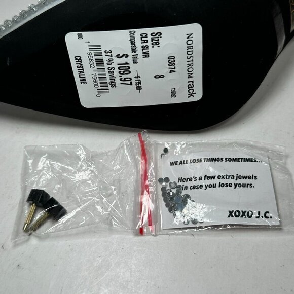 NEW Jeffrey Campbell Crystaline Rhinestone Pump Clear-Silver Heels Sz 8 - Picture 7 of 7